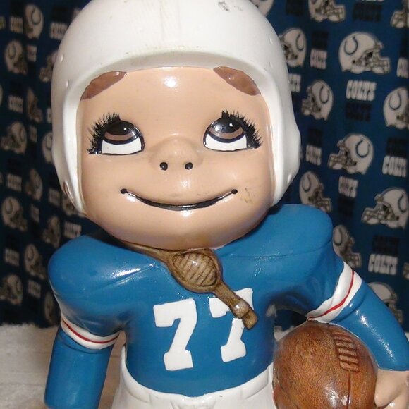 NFL Vintage 70's Dallas Cowboys Ceramic Figure 11" In-graved, Atlantic Mold 1/73 - Picture 4 of 16